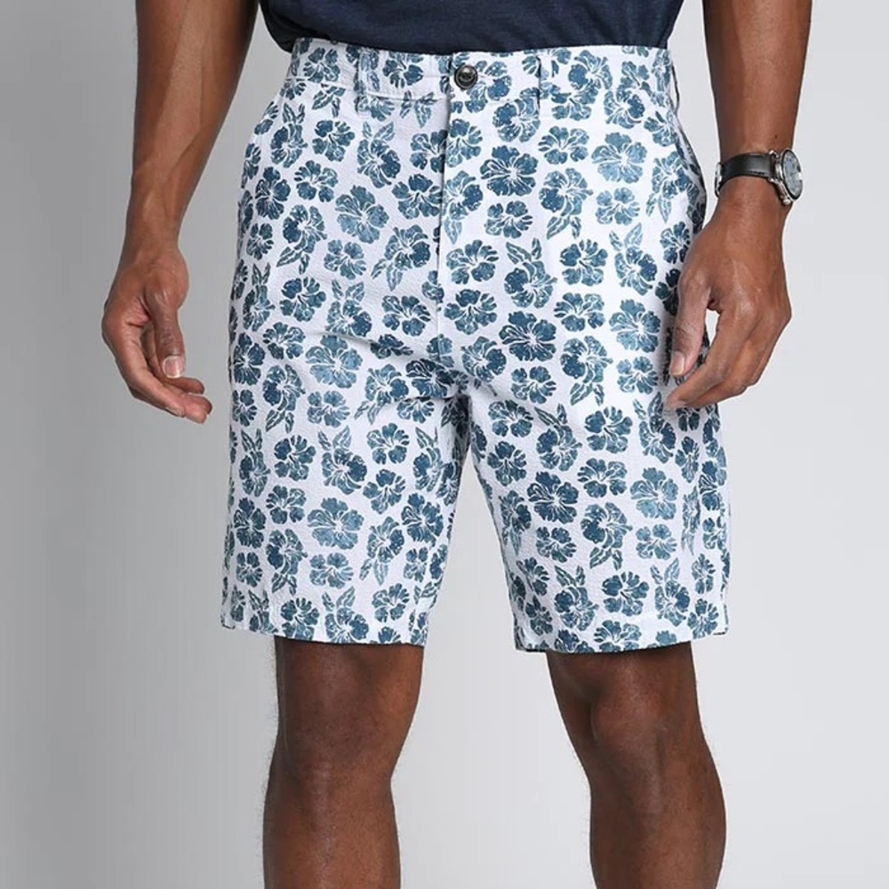 Floral Seersucker Shorts